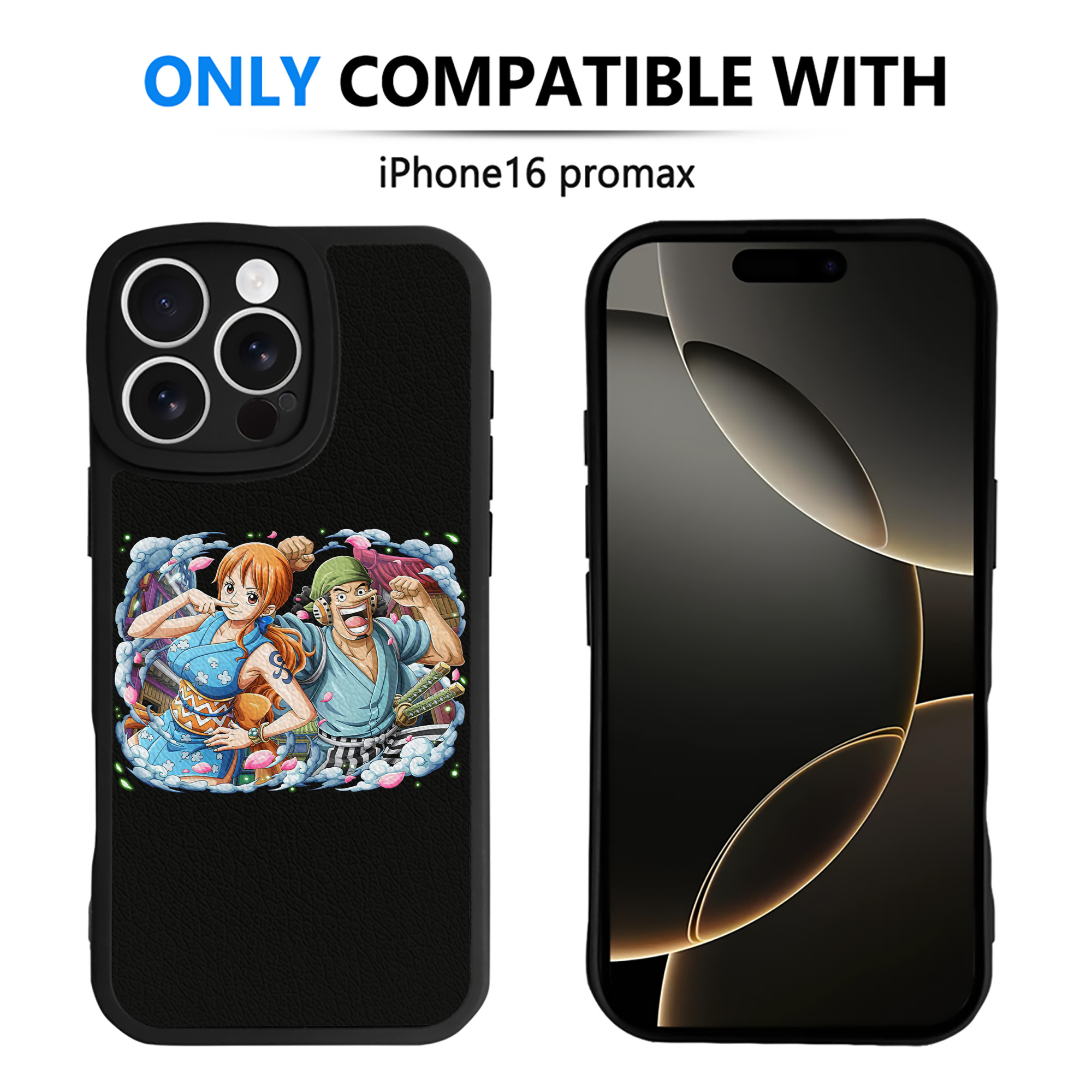 （画像用） ワンピース ナミ ONE PIECE Nami 【iPhone 16シリーズ対応】シリコンスマホケース（レザー調） 材質：シリコン